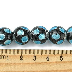 Handmade Silver Sand Lampwork Beads Strands&nbsp;LAMP-A003-01A