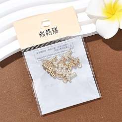 SHEGRACE Brass Micro Pave Clear Cubic Zirconia Pendants&nbsp;XGRQ29227-394G-T