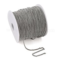 Iron Flat Double Link Chains&nbsp;CH-ZX009-4x3mm-P