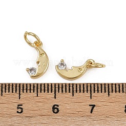 Brass Micro Pave Cubic Zirconia Pendants&nbsp;KK-Z120-07G-03