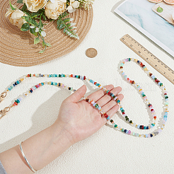 1Pc Colorful PVC Imitation Chip Stone Beaded Bag Strap Chains&nbsp;AJEW-BM0001-42