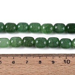 焼き絵の具、ひび割れガラスビーズ、糸  バレル  グリーン  9.5~10x8~8.5mm  穴：0.8~1.4mm  約79~83個/連  29.92~31.5''（76~80センチメートル）&nbsp;DGLA-N019-01B-14