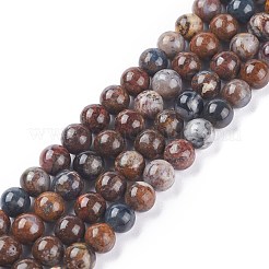 天然ピーターサイト連売り  ラウンド  8mm  穴：1mm  約47~49個/連  15.6インチ（39.5cm）&nbsp;G-O183-06A