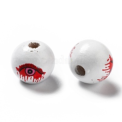 Halloween Spray Painted Wood Beads&nbsp;WOOD-C002-06