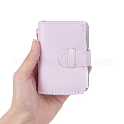 PU ミニフォトカードホルダーブック  長方形  ラベンダーブラッシュ  106x75x23.5mm&nbsp;AJEW-WH20060-22A