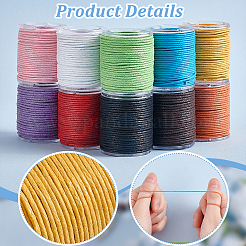 10 Rolls 10 Colors Waxed Nylon Cord&nbsp;DIY-WH0656-17B