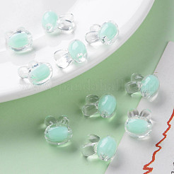 透明なアクリルビーズ  二層ビーズ  兎  アクアマリン  15.5x12x9.5mm  穴：2mm  約480個/500g&nbsp;TACR-S152-05A-SS2111
