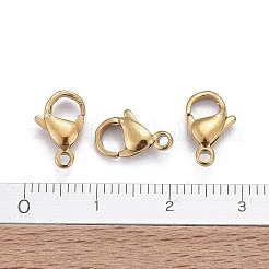 Ion Plating(IP) 316L Surgical Stainless Steel Lobster Claw Clasps&nbsp;X-STAS-H353-C-02G-A