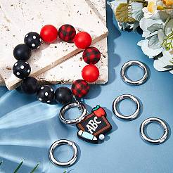 6Pcs 304 Stainless Steel Spring Gate Rings&nbsp;STAS-SC0008-35