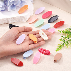 女の子用プラスチック製ワニ口ヘアクリップ  オーバル  40x17x13.5mm&nbsp;PHAR-TA0001-23A
