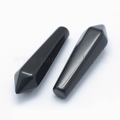 Natural Obsidian Pointed Beads&nbsp;X-G-E490-C17