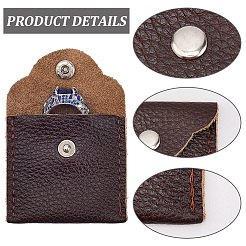 1Pc Square Leather Ring Storage Bags with Snap Button&nbsp;ABAG-CL0001-23