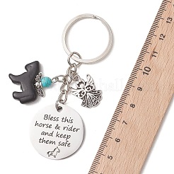 Tibetan Style Alloy Keychains&nbsp;KEYC-JKC01471