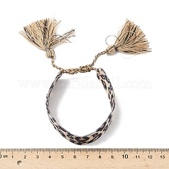 Leopard Print Pattern Polyester Cord Adjustable Bracelets&nbsp;BJEW-B127-01D