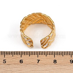 304 Stainless Steel Adjustable Enamel Cuff Rings for Women&nbsp;RJEW-A074-06G