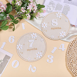 2 Bags MDF Baby Monthly Milestone Cards with Announcement Sign&nbsp;DIY-CA0007-94