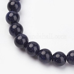 Synthetic Blue Goldstone Stretch Bracelets&nbsp;G-N0263-02