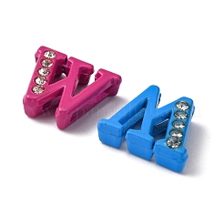 Spray Painted Zinc Alloy Slide Charms&nbsp;ALRI-WH0005-13W