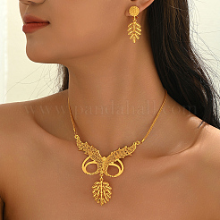 Women's Alloy Ear Of Wheat Stud Earrings & Pendant Necklaces Sets&nbsp;UI0403