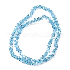 Electroplate Transparent Glass Beads Strands&nbsp;GL-CBA7A17-01A-08