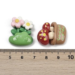 オペーク樹脂カボション  混合図形  ミックスカラー  18.5~30x14.5~30x7~11mm&nbsp;RESI-K043-21