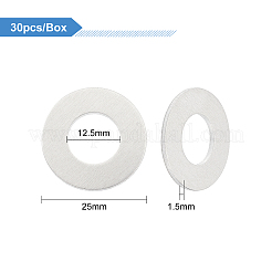 空白のアルミ彫刻ネームプレート  名刺ブランク  リング形状  プラチナ  25x1.5mm  内径：12.5mm  30個/箱&nbsp;ALUM-BC0001-32