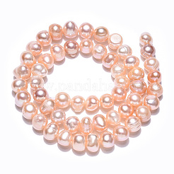 Natural Cultured Freshwater Pearl Beads Strands&nbsp;PEAR-N013-06M