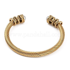 Ion Plating(IP) 304 Stainless Steel Cuff Bangles for Women&nbsp;STAS-M023-16G