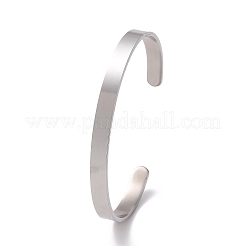 Non-Tarnish 304 Stainless Steel Open Cuff Bangle&nbsp;BJEW-G653-01P-08