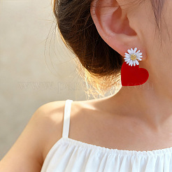 Alloy Stud Dangle Earrings&nbsp;WG67616-01