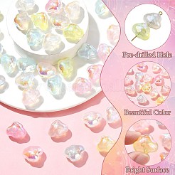 35Pcs 7 Colors Transparent Acrylic Beads&nbsp;MACR-CJ0002-43