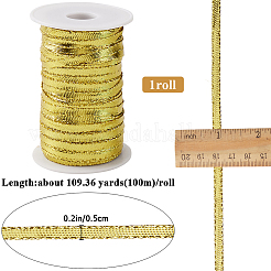 100mのポリエステルリボン（スプール付き）  洋服の縫製に  ライトカーキ  1/4インチ（5mm）  約109.36ヤード（100m）/バッグ&nbsp;SRIB-GF0001-34D