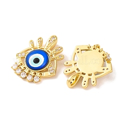 Rack Plating Brass Micro Pave Cubic Zirconia Pendants&nbsp;KK-H486-22G-04