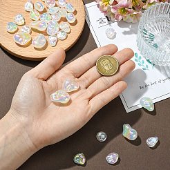 32 個 8 スタイル UV メッキ不透明アクリルビーズ  虹色の  混合図形  13~21.5x11.5~16.5x5~12.5mm  穴：1.5~2.5mm  4個/スタイル&nbsp;OACR-CJ0002-77