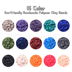 2250Pcs 15 Colors Handmade Polymer Clay Beads&nbsp;CLAY-YW0001-26B