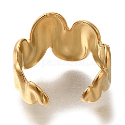 304 Stainless Steel Cuff Rings&nbsp;LS-RJEW-Z074-05G