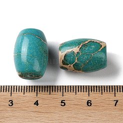 天然imp玉ビーズ  染め  ライス  ライトシーグリーン  18x13.5mm  穴：1.6mm&nbsp;G-C034-15B-01