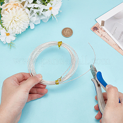 真鍮ワイヤ  テクスチャラウンド  銀  1.5mm&nbsp;CWIR-WH0024-01D-S