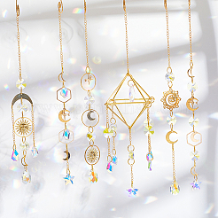 DIY Sun Moon Hanging Suncatcher Making Kits&nbsp;DIY-SC0031-23