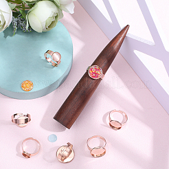 10Pcs 5 Size Adjustable 201 Stainless Steel Finger Rings Components&nbsp;RJEW-BBC0001-10