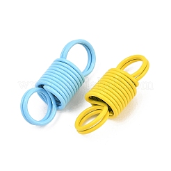 Spray Painted Iron Spring Double-hole Connector Charms&nbsp;FIND-C091-02