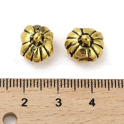 チベット風合金ビーズ  カドミウムフリー＆鉛フリー  カボチャ  アンティーク黄金  11x11.5x9mm  穴：4.5mm  約434個/1000g&nbsp;FIND-M047-03AG