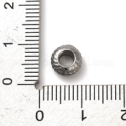 304ステンレススチールビーズ  ロンデル  ステンレス鋼色  7.5x7.5x3.5mm  穴：3.5mm&nbsp;STAS-R009-03P-01