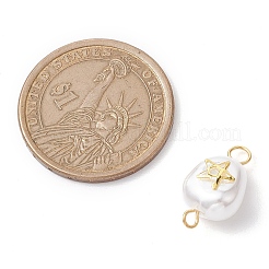 3Pcs 3 Styles Plastic Imitation Pearl Nuggets Connector Charms&nbsp;PALLOY-JF02720