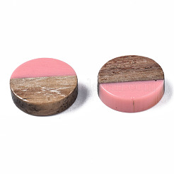 樹脂カボション  フラットラウンド  ライトコーラル  10x2.5~4mm&nbsp;X-RESI-S358-70-H41