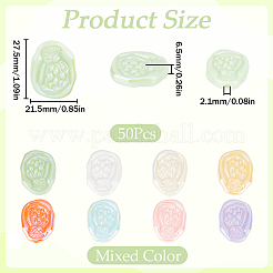 50Pcs Opaque Acrylic Beads&nbsp;SACR-SC0001-29