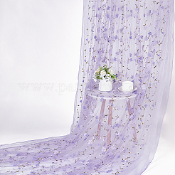 ポリエステル刺繍メッシュ生地  花柄  ライラック  1500x0.1mm  5ヤード/個&nbsp;DIY-WH0622-616C