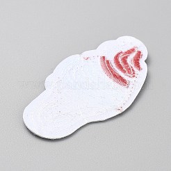 不織布スパンコールパッチ  PVC グリッターアップリケ  マスクと衣装のアクセサリー  アイスクリーム  78x41x1.5mm&nbsp;PATC-WH0012-57C
