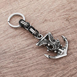 Vintage 304 Stainless Steel Anchor with Eagle Keychains&nbsp;ZH6166
