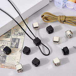 亜鉛合金コードロック24色2個  正方形  ミックスカラー  15x15x13.5mm  穴：4mm  12個/カラー&nbsp;DIY-PH0032-08